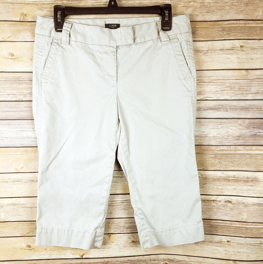 J. Crew Cream Capris Lightweight Summer Essential